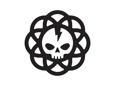 Skull Flower circles flower flower of life geometric icon lightning skull skull logo