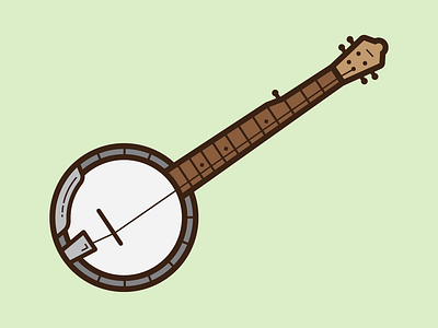 Banjo banjo folk music illustration simple