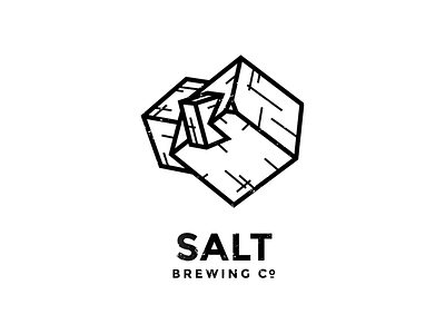 Salt brewery crystal icon illustration logo salt simple