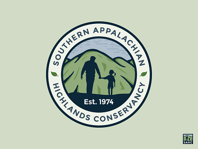 Southern Appalachian Highlands Conservancy Logo appalachian asheville branding circle conservancy highlands identity leaf logo mountains southern