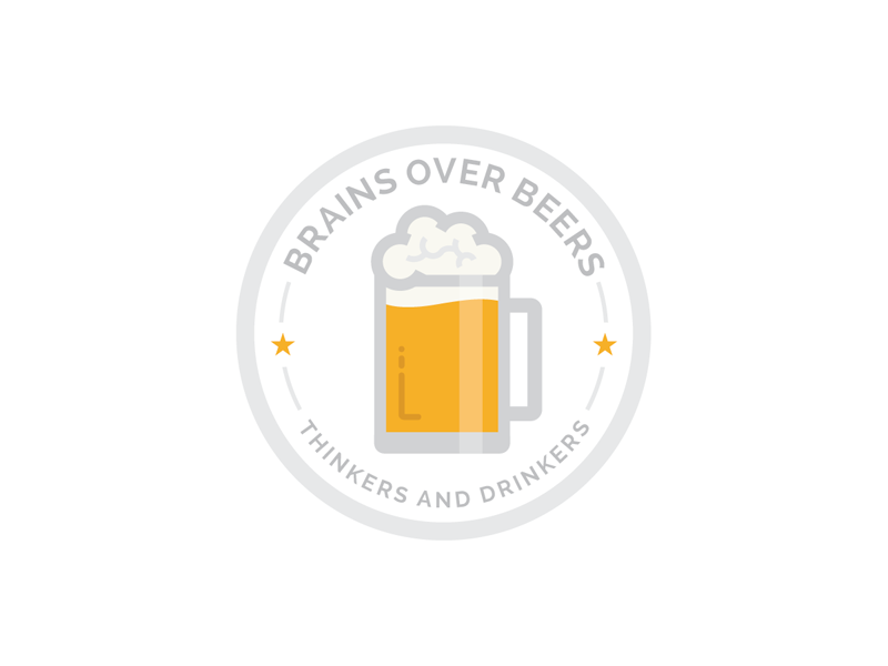 Brains Over Beers Logo by Jacob Voigt on Dribbble