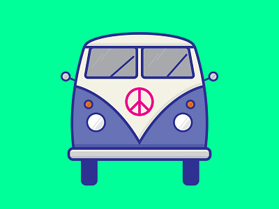 Hippie Wagon bus hippie peace van volkswagen vw wagon
