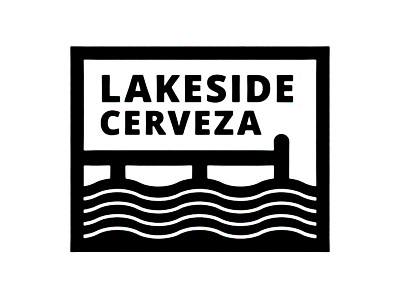 Lakeside Cerveza beer cerveza dock icon illustration lake logo water