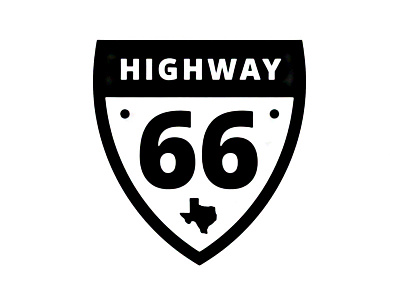 Highway 66 beer highway icon illustration logo sign texas