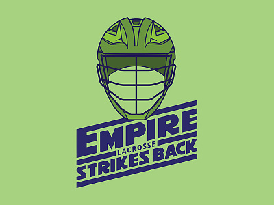 Empire Lacrosse helmet illustration lacrosse shirt simple sports star wars tee