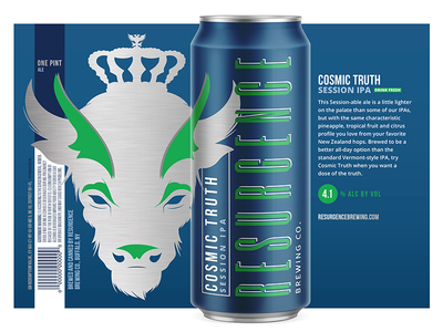 Cosmic Truth Session IPA Can beer buffalo can ipa mockup ny packaging simple