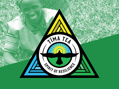 Tîma Tea Branding badge bird branding hawk logo rwanda sun tea triangle