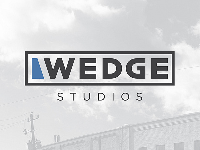 Wedge Studios Logo art asheville bold branding clever industrial logo studio type