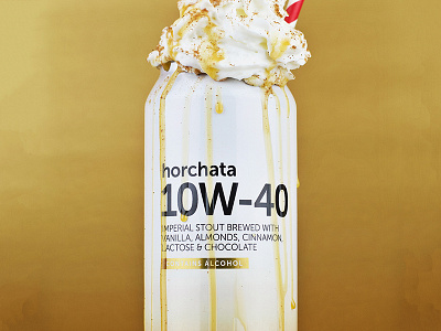 Horchata 10W-40 Imperial Stout Can asheville beer can gold horchata ice cream stout