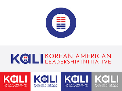 KALI Logo bagua branding international korea leadership logo simple trigram
