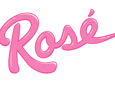 Rosé Lettering ale beer can art can design custom lettering hand lettering package design packaging rosé