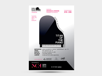 Poster Design graphic design piano concert poster design