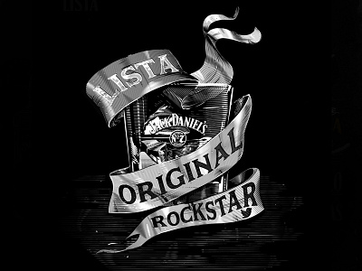 Original Rockstar illustration jack vector whiskey