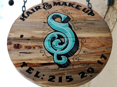 Suite craft hand lettering made painting sign wood