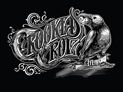 The Crooked Crow Films adobe illustrator crow illustration logo vector