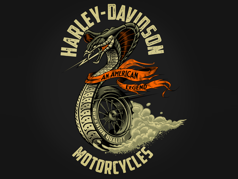 Harley-Davidson Cobra by Abraham García on Dribbble