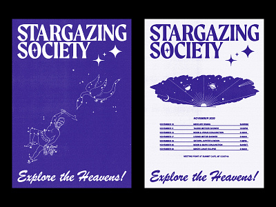IDENTITY: Stargazing Society branding event flyer identity poster society stargazing