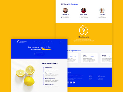 1 Minute Design Landing Page