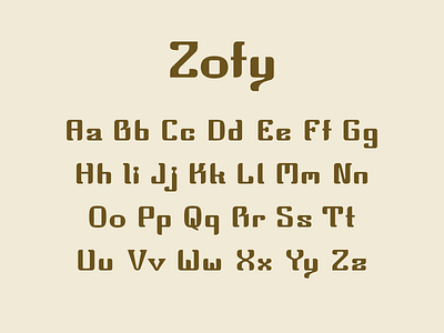 Zofy Display Typeface alphabet display typeface type typeface typography