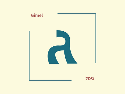 Gimel 22daysoftype abstract gebrew letter graphicdesign hebrew hebrew alphabet hebrew type shapes type poster typogaphy typography poster vector art