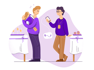 Event app📲 app event flat mobile purple web