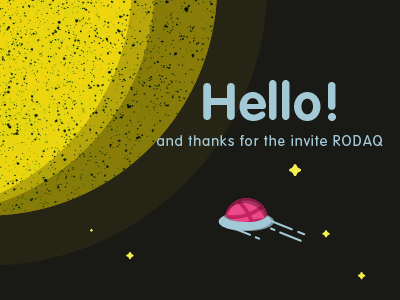 Hello! debut hello dribble illustration spaceman thank you