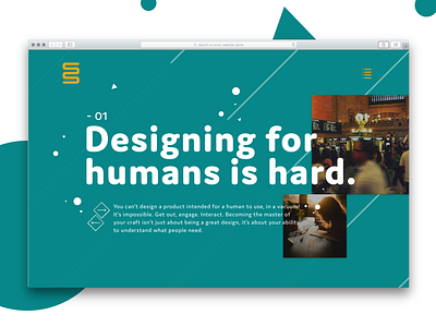 My own personal encounters... design portfolio redesign typography ui ux web website