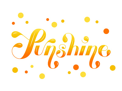 Sunshine handlettering illustration lettering typography vector lettering