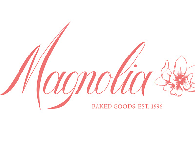 Magnolia branding design floral illustration lettering logo typography vector vector lettering