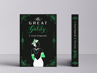 The Great Gatsby - cover redesign book cover book cover design book cover mockup flat illustration handlettering illustration typography vector vector lettering visual identity