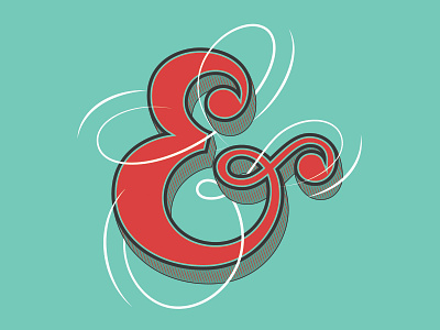 Ampersands - poster trio design flat illustration illustration lettering typography vector vector lettering