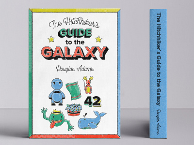 The Hitchhiker´s Guide to the Galaxy - cover redesign book cover book cover design illustration lettering typography vector vector lettering