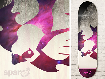 SPARO Series1 Moon/Nebula branding skate skateboard