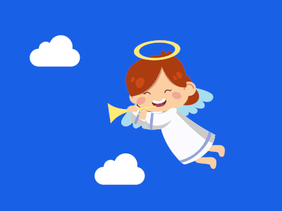 Hooray Choir! angel animation choir hooray trumpet