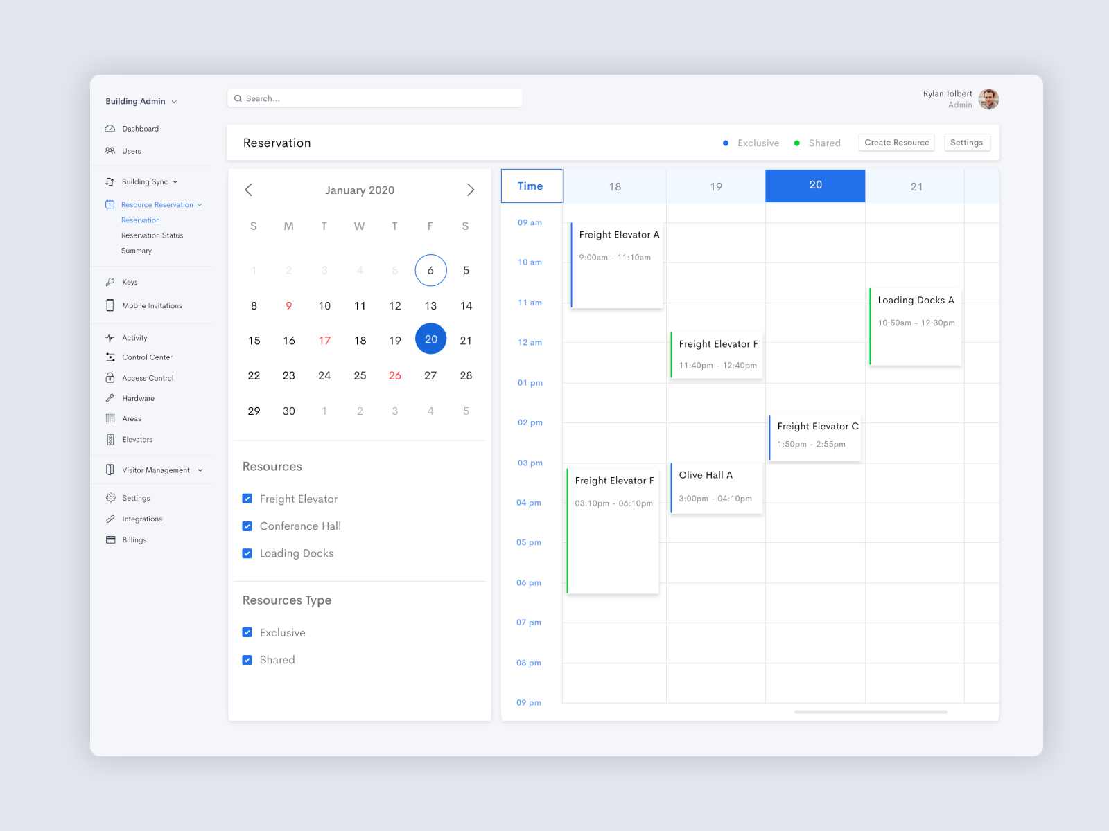 Resource Reservation System by Praneeth Putta on Dribbble