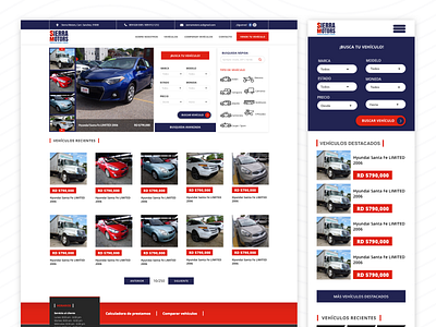 Sierra Motors - Website app car design ui