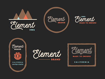 Element Badges badges layout logos type