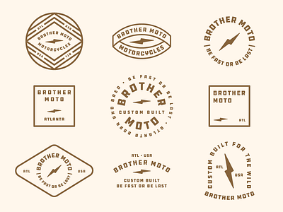 Brother Moto badges logos