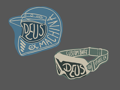 Deus Ex Machina II badges illustrations