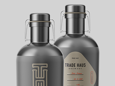 Trade Haus Growlers beer branding brewery packaging design