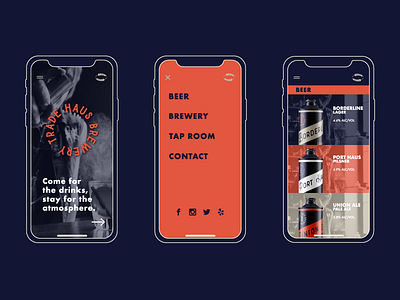 Trade Haus iPhone X layout mobile ui