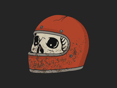 Moto helmet illustration moto procreate skull