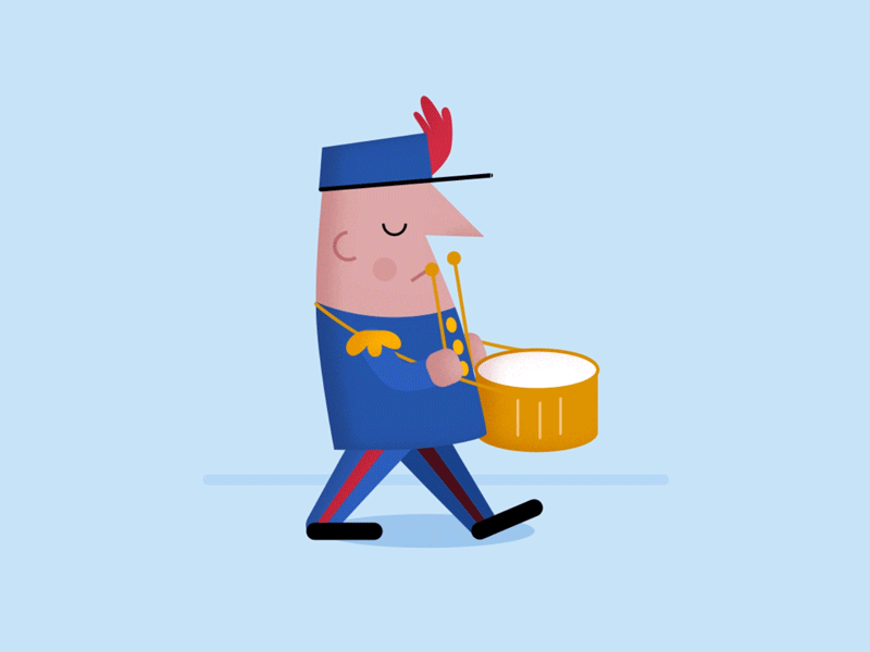 Snare Drums 2d animation 2danimation animation drums boy duik marching band parade rubber hose