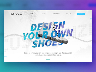 Shuze - Website Design user interface design ux desgin web desgin