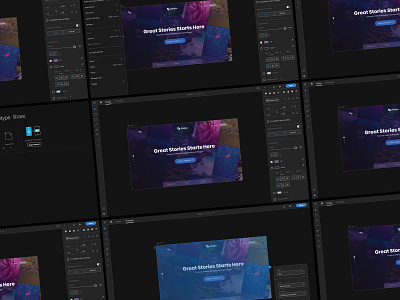 Adobe XD Dark Mode UI Concept