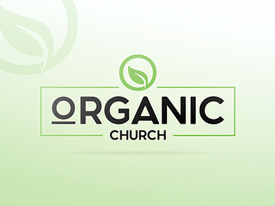 Organic Church Logo Mockup christian church green leaf logo modern omega organic sans serif simple vector venti font