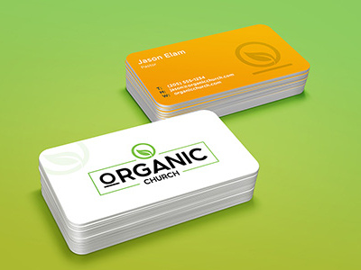 Organic Church Business Card Mock business card christian church graphic burger logo mockup modern organic sans serif venti