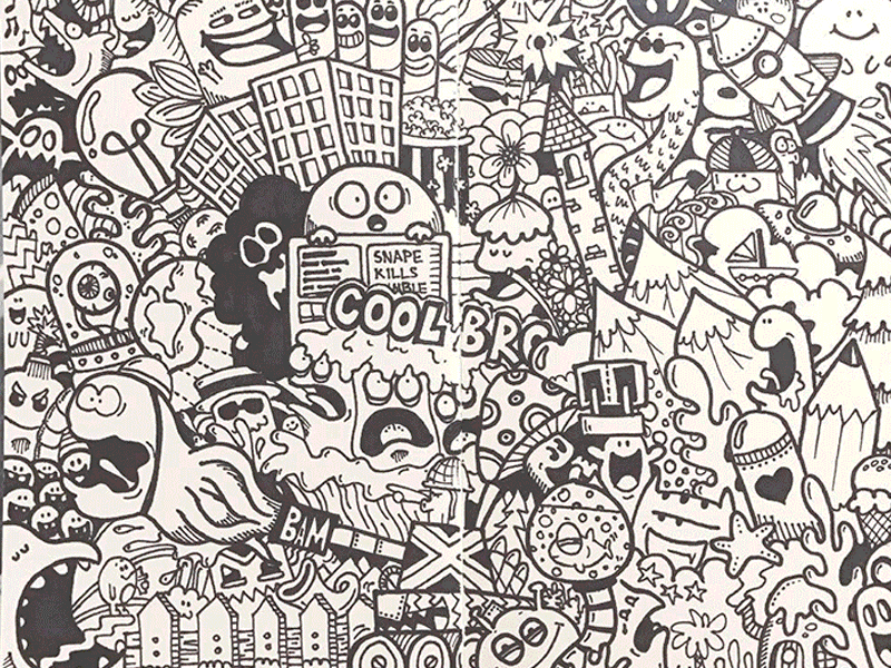 Cool Bro doodles illustrator wip