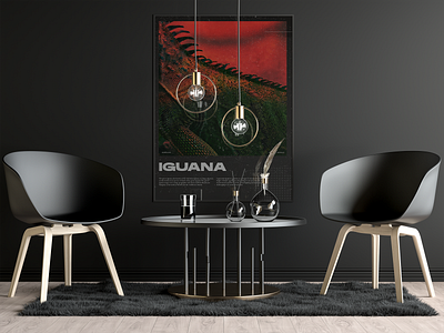 Iguana Poster design digital art graphic design graphicdesign iguana poster poster a day poster art poster design posters reptar reptile reptiles