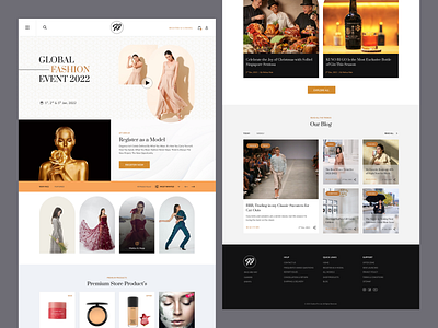 Fashion, event organizer website design